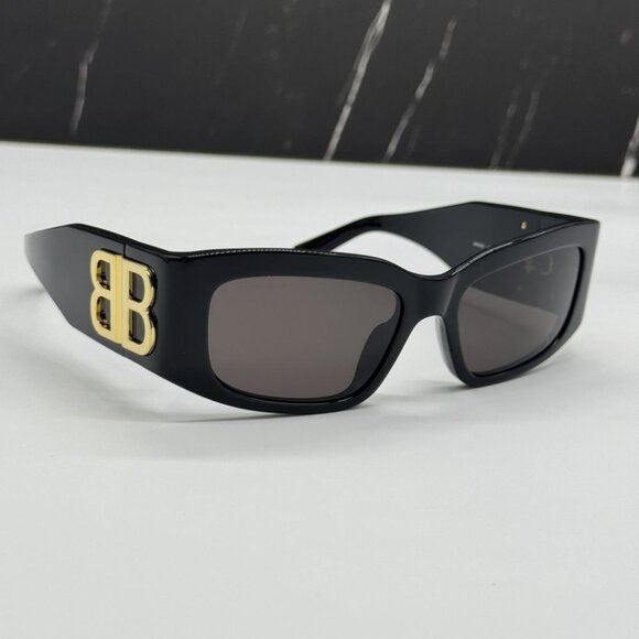 NEW BALENCIAGA BB0360S 005 UNISEX BLACK SUNGLASSES - Picture 10 of 12